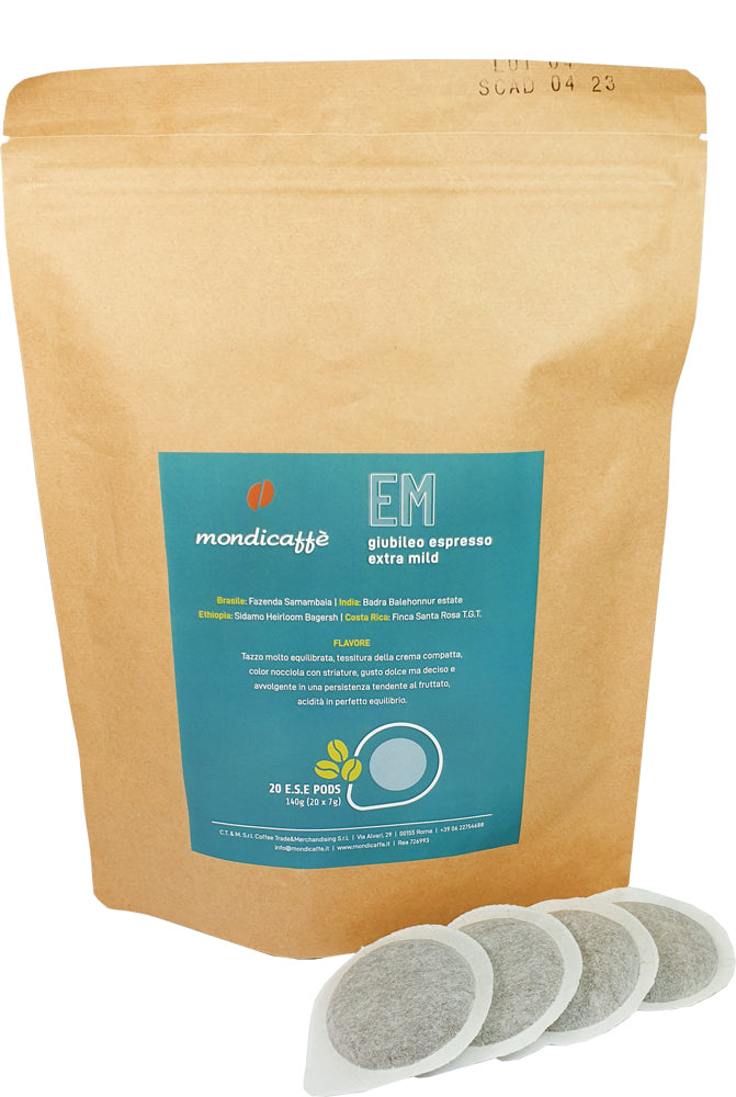 Mondicaffè EM Giubileo ESE pads without packaging