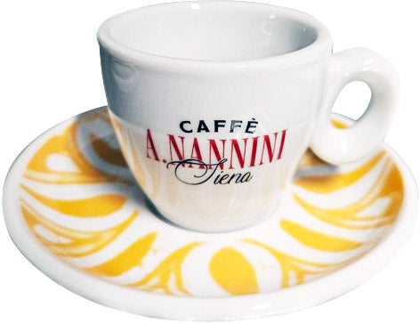 Cappuccino cup and yellow saucer - Nannini